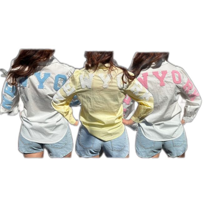 Blouse met New York opdruk achterzijde