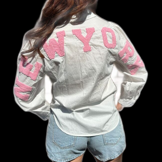 Blouse met New York opdruk achterzijde - Afbeelding 5